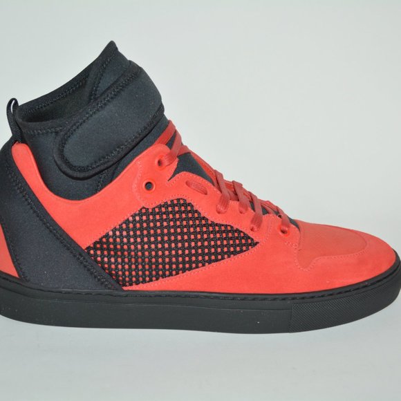 NWT BALENCIAGA MENS NEOPRENE STRAP HITOP SUEDE LEATHER SNEAKERS US 7 EU 40 - Picture 3 of 10